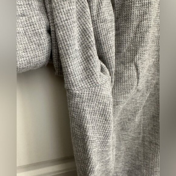 Aritzia Sunday Best Gray Flare Waffle Knit Pants - Picture 5 of 5